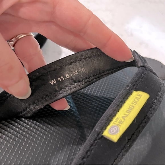The HealingSole Black Recovery Flip Flops Size Unisex W 11.5/M 10 - Picture 7 of 14